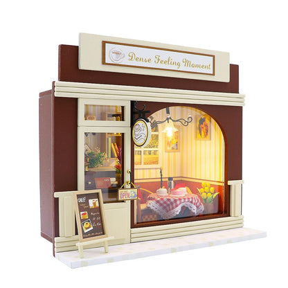 DIY Wooden Miniature "Love Honey" (S2021) Doll house toy w/ LEDs, Glue and Dust Cover Birthday Gift