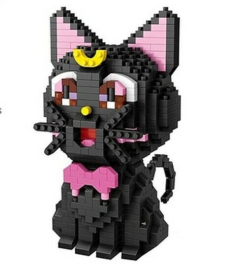 LOZ Mini Blocks Anime Sailor Moon Luna Cat Pet Diamond Blocks Bricks Educational Toy Hobbies (#9210)