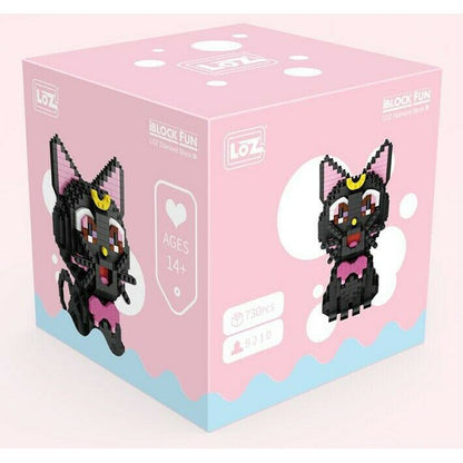 LOZ Mini Blocks Anime Sailor Moon Luna Cat Pet Diamond Blocks Bricks Educational Toy Hobbies (#9210)