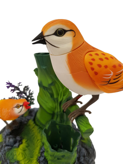2 Lovely Birds Sound Control Singing Bird Electric Bird Pets Christmas Birthday Gift for Kids