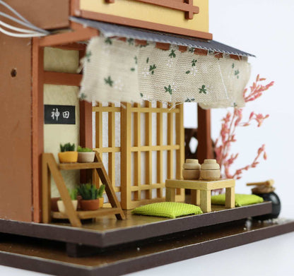 DIY M034 'Karuizawa's forest holiday‘ Wooden Kids Toy Miniature Dollhouse Furniture Kits w/ LEDs and Dust Proof Cover and Glue