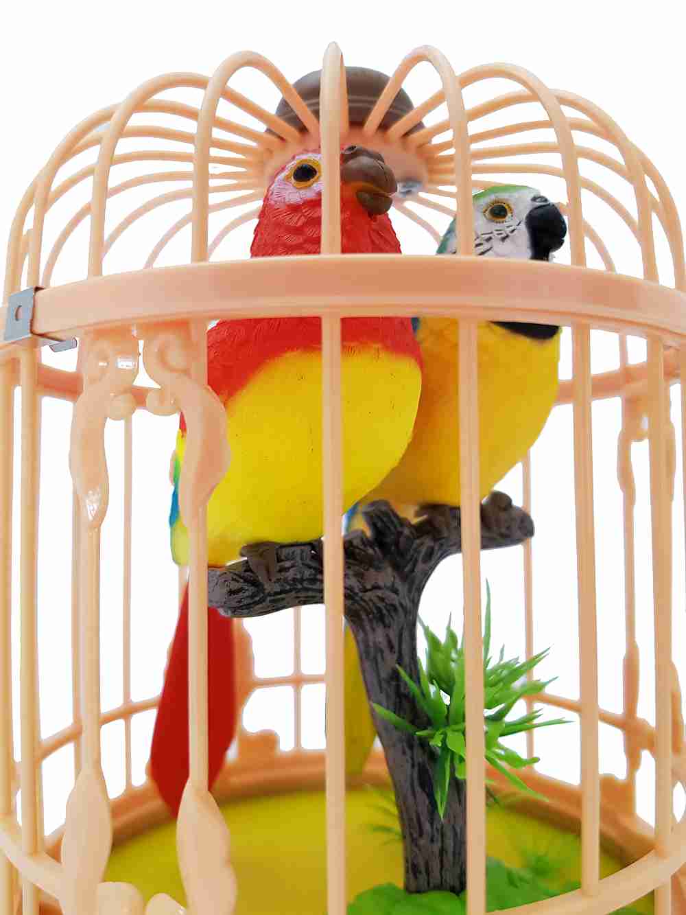 Sound Control Function Parrot Bird Pets in the Cage Music Singing Bird Baby Toys Christmas Gift for Kids