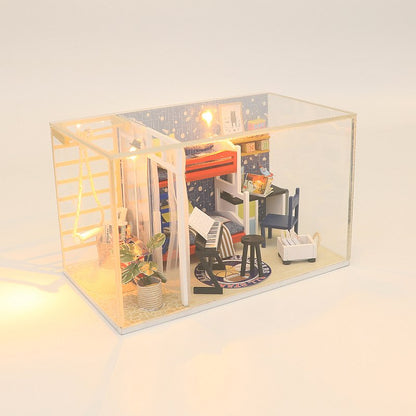 DIY S901 'Future Space' Wooden Miniature Dollhouse Room Kits Toys Gifts for Boy and Girl Fun Crafts Doll House Furniture Kits