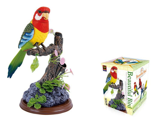 Eastern Rosella Sound Control Function Bird Little Bird Electronics Animated Singing Bird Electronic Voice-Activated Parrot Birds Pen Pencil Holder