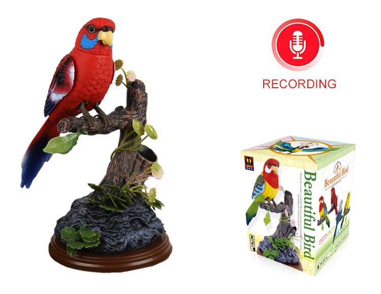Electronic Talking Repeating Parrot Blue Melopsittacus Undulatus Recording Function Bird Surprise Gifts