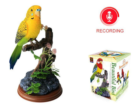 Electronic Talking Repeating Parrot Yellow Melopsittacus Undulatus Recording Function Bird Surprise Gifts