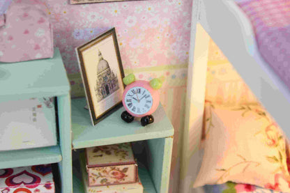 DIY Wooden Miniature Dollhouse 'Cheryl's Room‘ (M020) w/ LED Lights, Dust Proof Cover and Glue