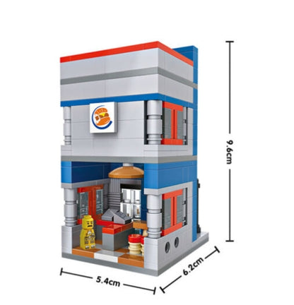 LOZ Mini Block Street Shop Building Block Toy Mini Block - BURGER SHOP (1602)