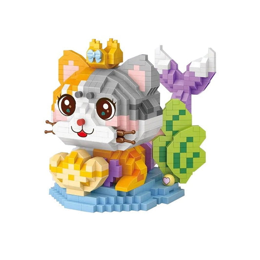 Loz Calico Kitten Mermaid Mini Daiamond Blocks Bricks Educational Toy Hobbies (8114)