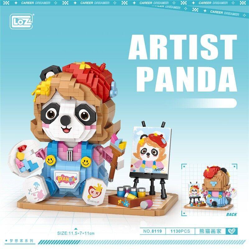 Loz Panda Painter Mini Diamond Blocks Bricks Educational Toy Hobbies (8119)