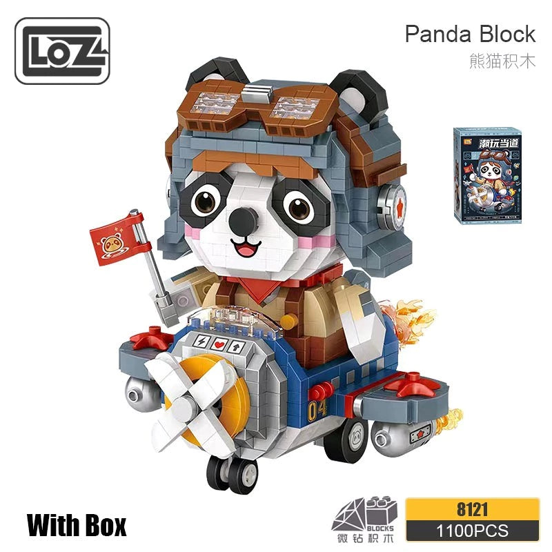 Loz Panda Aviator Mini Diamond Blocks Bricks Educational Toy Hobbies (8121)