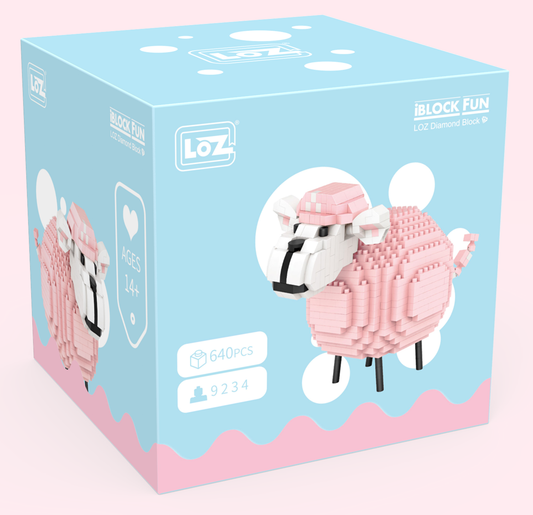 LOZ Diamond Blocks Pink Sheep Building Bricks Character Toys for Children (#9234)