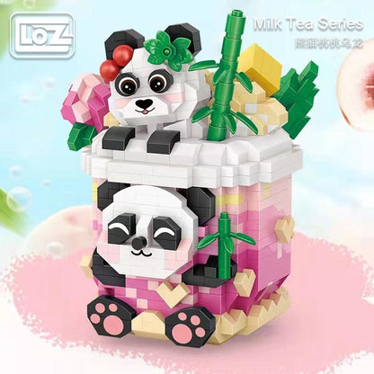 LOZ  Panda juice Mini Diamond Blocks Bricks Educational Toy Hobbies (9286)
