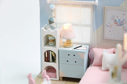 DIY Wooden Miniature "Dream Room" (S2005) Doll house toy w/ LEDs, Glue and Dust Cover Birthday Gift