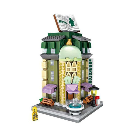 LOZ Mini Nano Diamond Building Block Street Building Block Toy- BOOK STORE (1624)