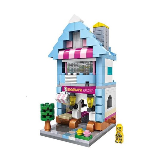 LOZ Mini Block Street Shop Mini Building Block Toy - DONUT SWEET SHOP (1606)