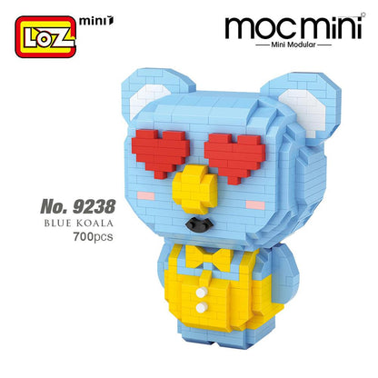 LOZ Diamond Blocks Cartoon Koala (#9238) Action Figure Cartoon Colorful Animals Educational Bricks Toys for Children