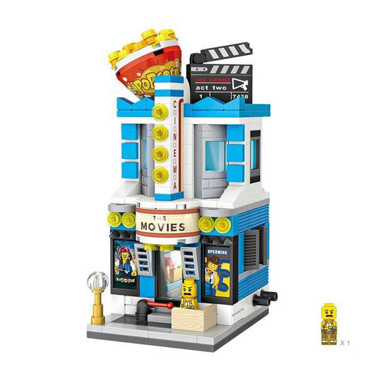 LOZ Mini Block Shopping Street Building Block Toy - MOVIE THEATER (1635)