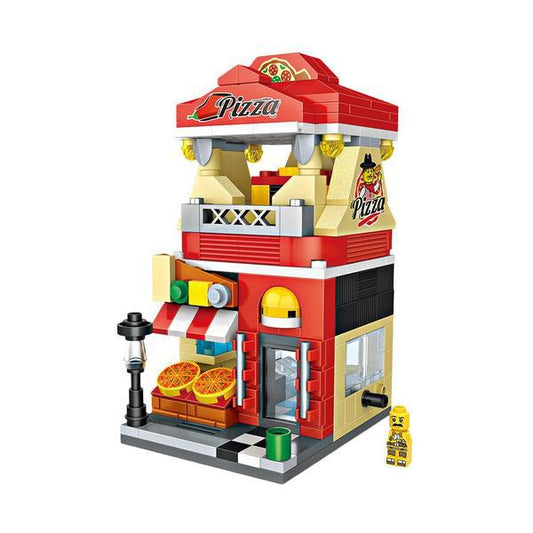 LOZ Mini Block Street Shop Building Block Toy Mini Block - PIZZA SHOP (1628)