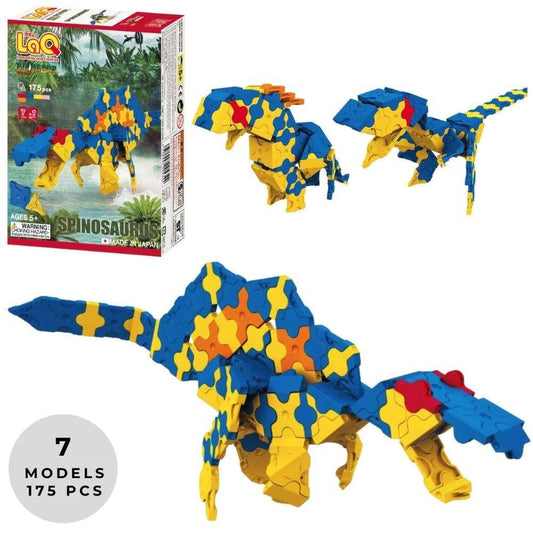 LaQ DINOSAUR WORLD SPINOSAURUS - 7 MODELS, 175 PIECES