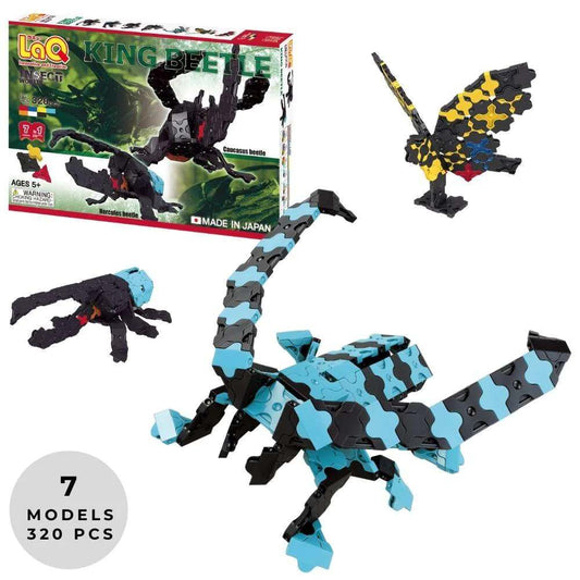 LaQ INSECT WORLD KING BEETLE - 7 MODELS, 320 PIECES