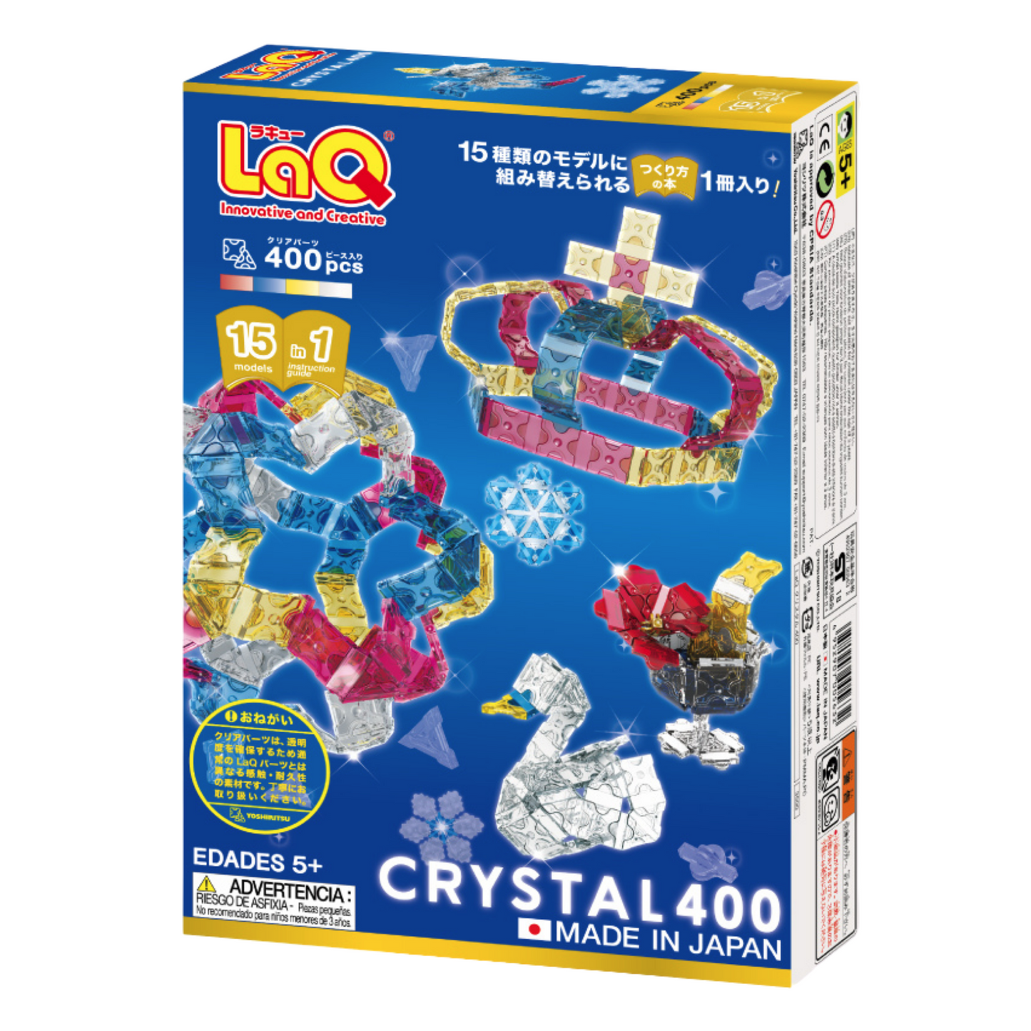LaQ CRYSTAL 400 - 15 Models, 400 Pieces