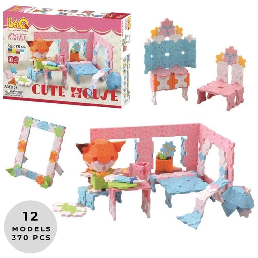 LaQ SWEET COLLECTION CUTE HOUSE - 12 MODELS, 370 PIECES