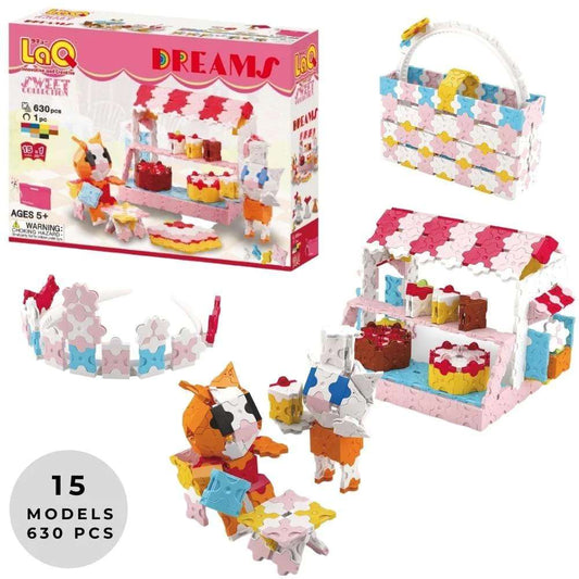 LaQ SWEET COLLECTION DREAMS - 15 MODELS, 630 PIECES
