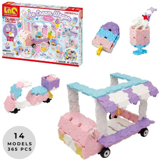 LaQ SWEET COLLECTION ICE CREAM WAGON - 14 MODELS, 365 PIECES