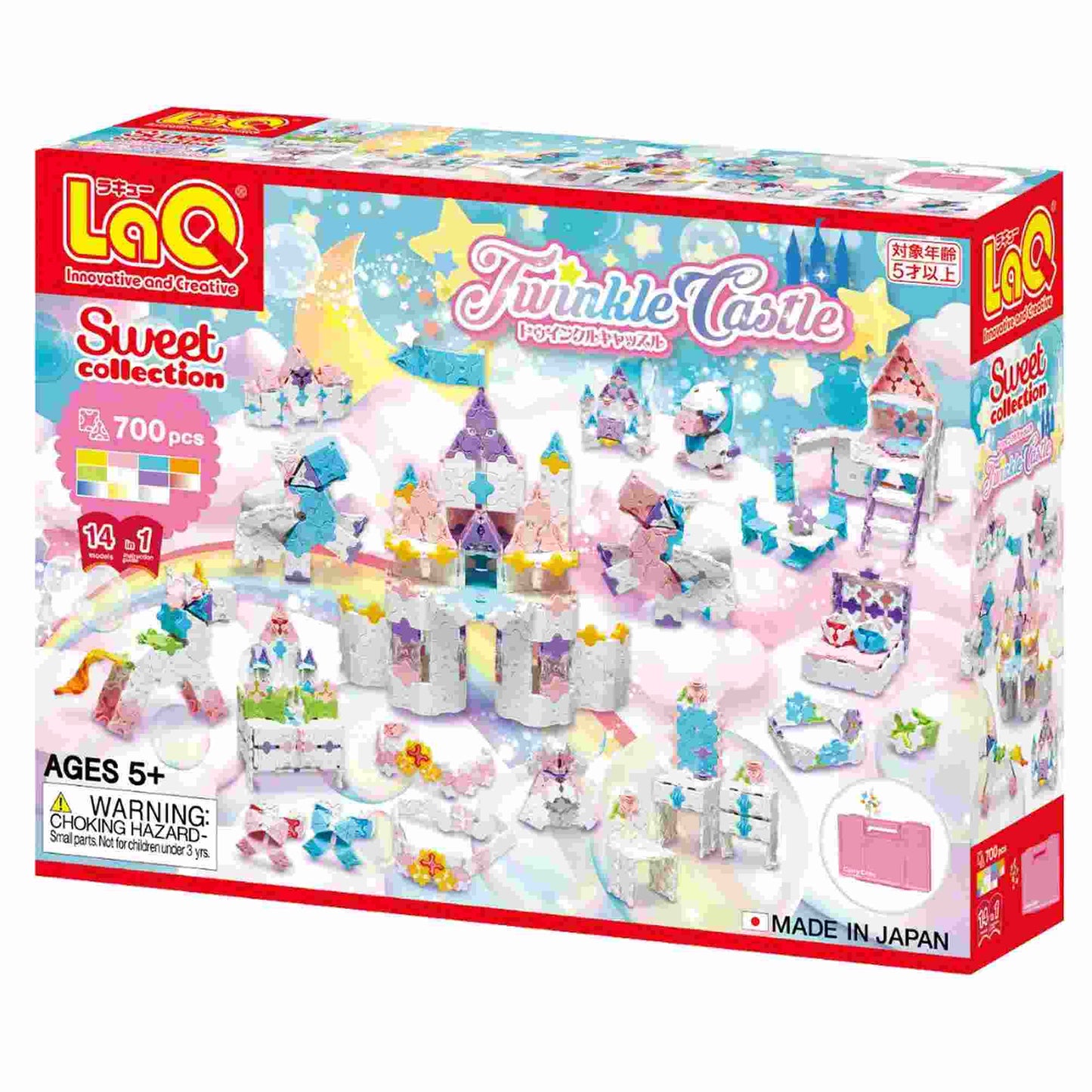 LaQ SWEET COLLECTION TWINKLE CASTLE - 14 MODELS, 700 PIECES