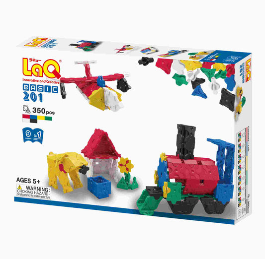 LaQ BASIC 201 - 9 MODELS, 350 PIECES