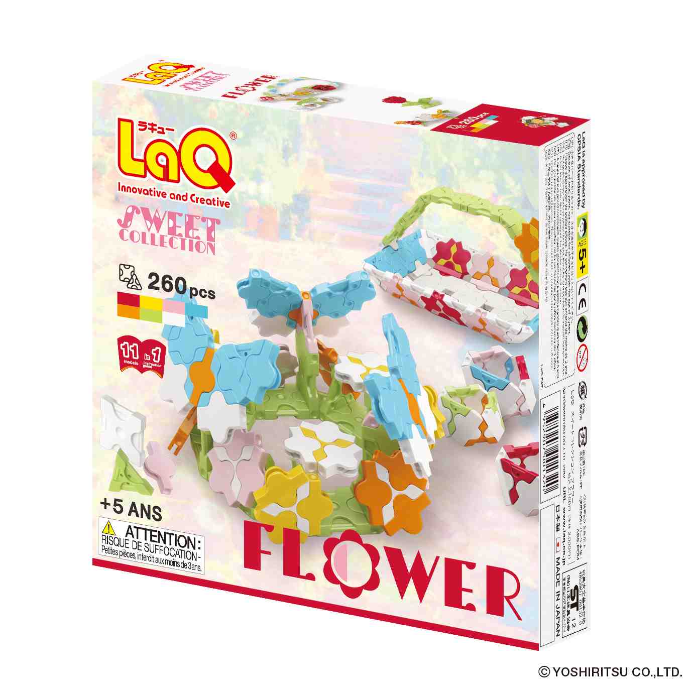 LaQ SWEET COLLECTION FLOWER - 11 MODELS, 260 PIECES