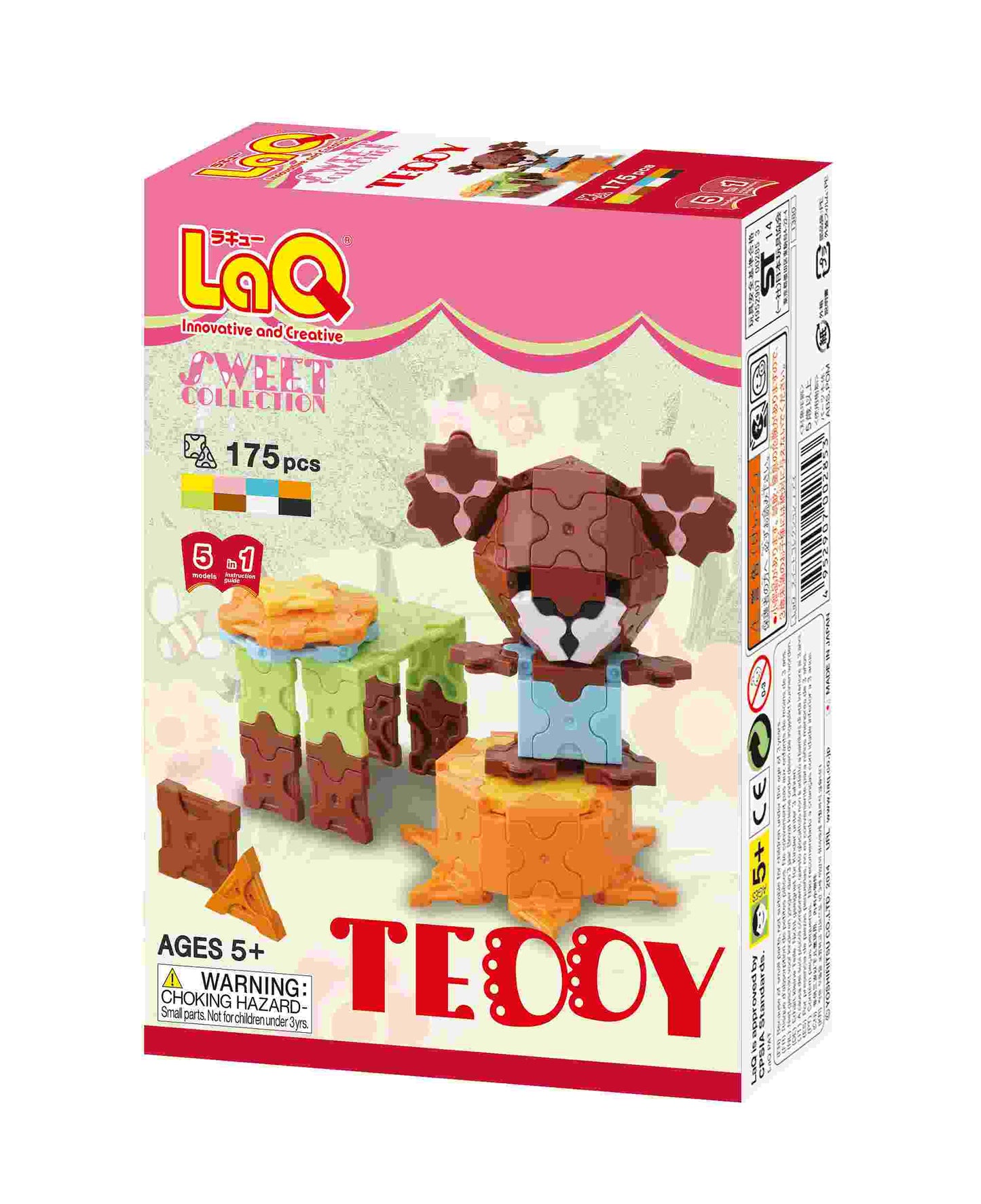 LaQ SWEET COLLECTION TEDDY - 5 MODELS, 175 PIECES
