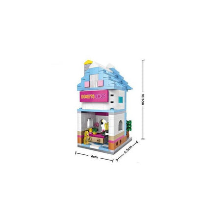 LOZ Mini Block Street Shop Mini Building Block Toy - DONUT SWEET SHOP (1606)