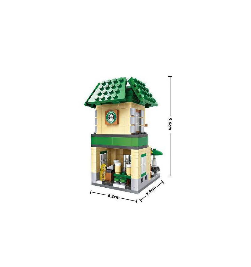 LOZ Mini Block Shopping Street Building Block Shop - STARBUCKS COFFEE (1608)
